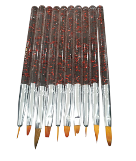 Kit x 10 Pinceles  para uñas Afines MV